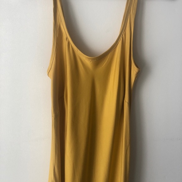 Yellow Mustard Satin Effect Maxi Dress - Picture 10 of 16
